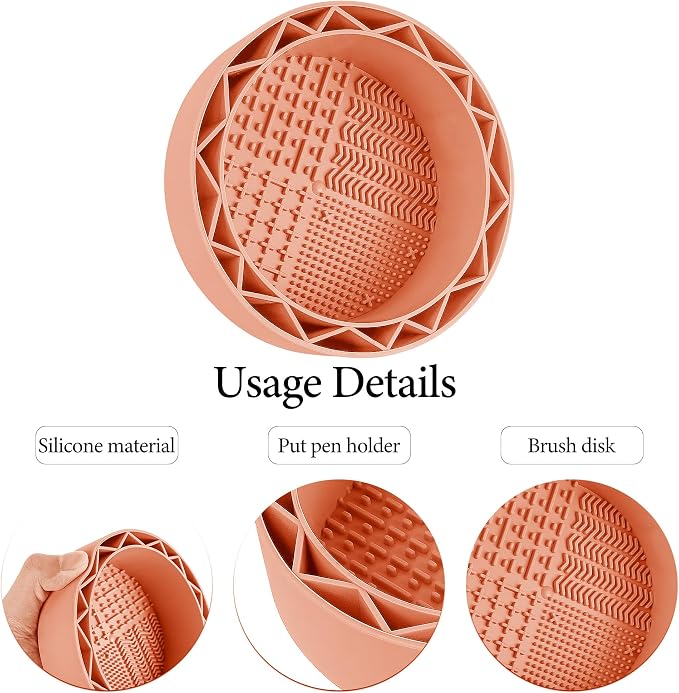 Pen Brush Washer, Watercolor Brush Cleaner, Silicone Brushs Bowl Clean - Image 3