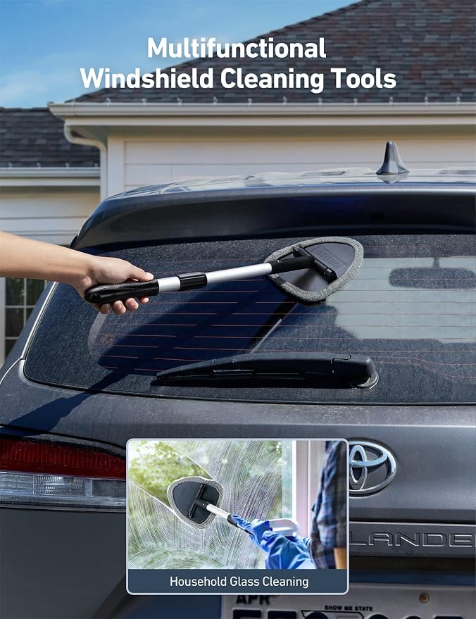 AstroAI Windshield Cleaner Tool, Car Interior Window Detailing Cleaning Kit - Image 5