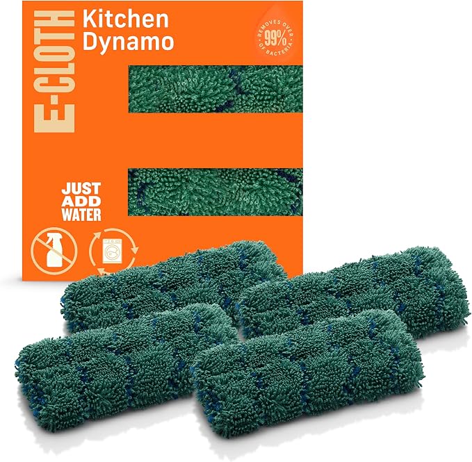 E-Cloth Kitchen Dynamo, Premium Microfiber Non-Scratch Kitchen Dish Scrubber by E-Cloth