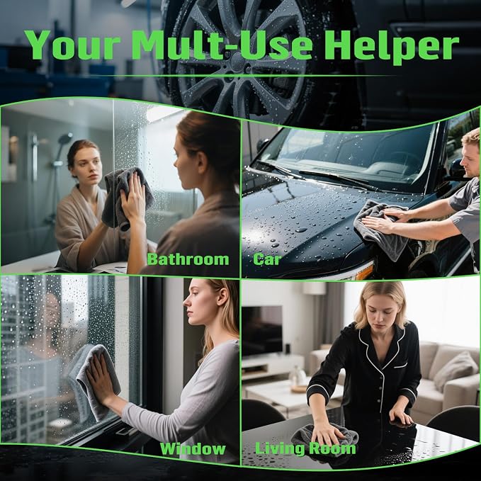 Bath Wipes Shower Cleaning Cloths, Premium Car Drying Towel | Ultra Absorbent - Image 6