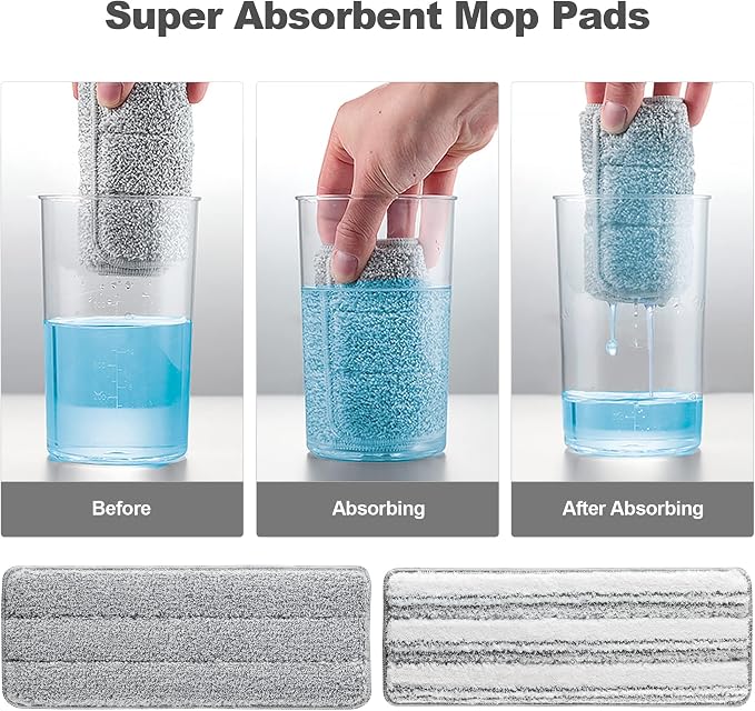 JOYMOOP Flat Mop Pad, Microfiber Mop Pad, Squeeze Mop Pads Replacement - Image 6