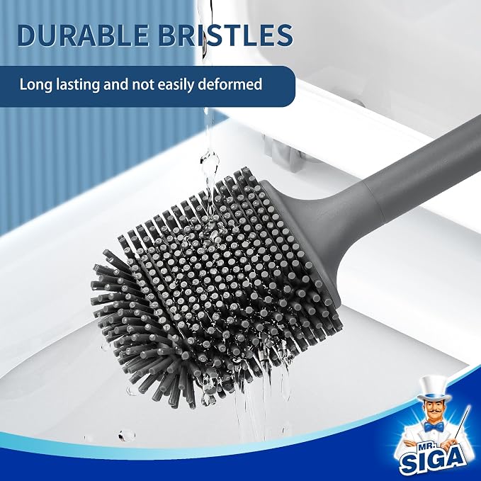MR.SIGA Wall Mounted Toilet Brush and Holder Set - Image 4