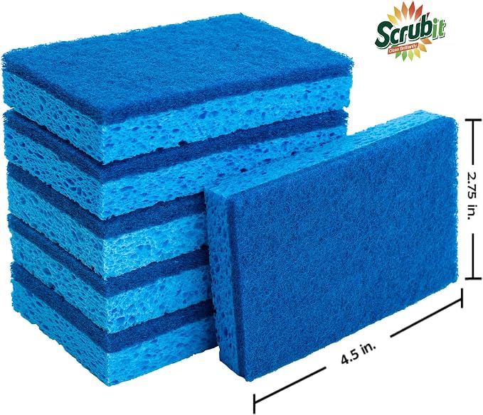 Scrubit Non-Scratch Cleaning Scrub Sponges- Scrubbing Dish Sponge Ideal - Image 2