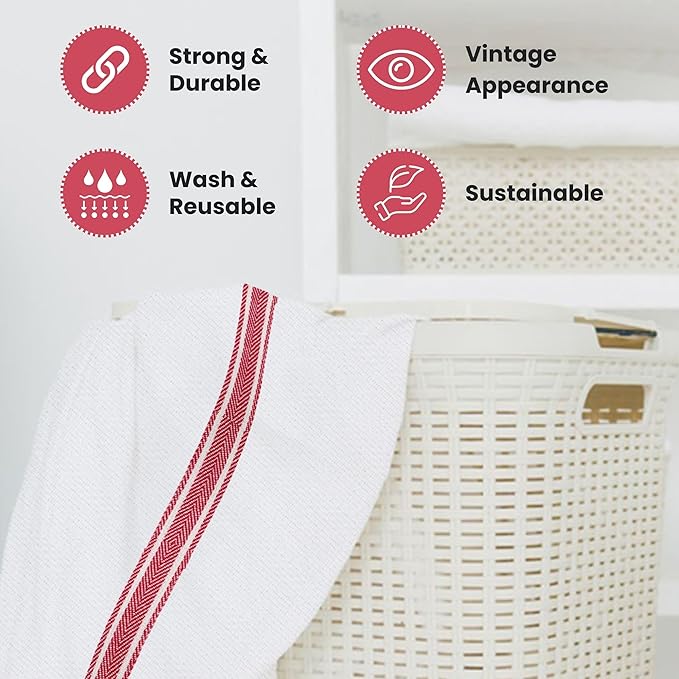 WHITEWRAP Kitchen Dish Towels for Kitchen, Highly Absorbent for Drying and - Image 3