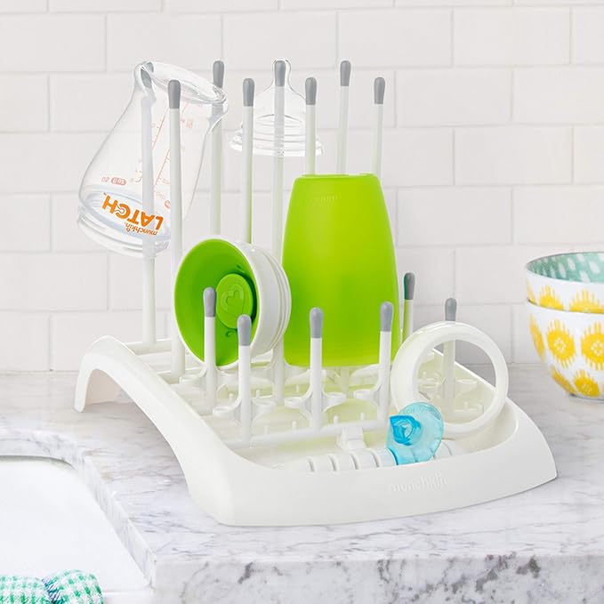 Munchkin Fold Baby Bottle Drying Rack and Bristle Bottle Brush Cleaning - Image 3