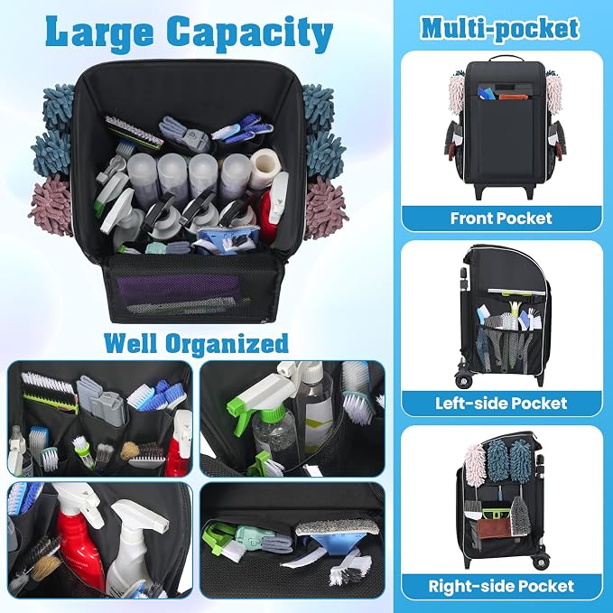 Rolling Cleaning Caddy Backpack - Image 2