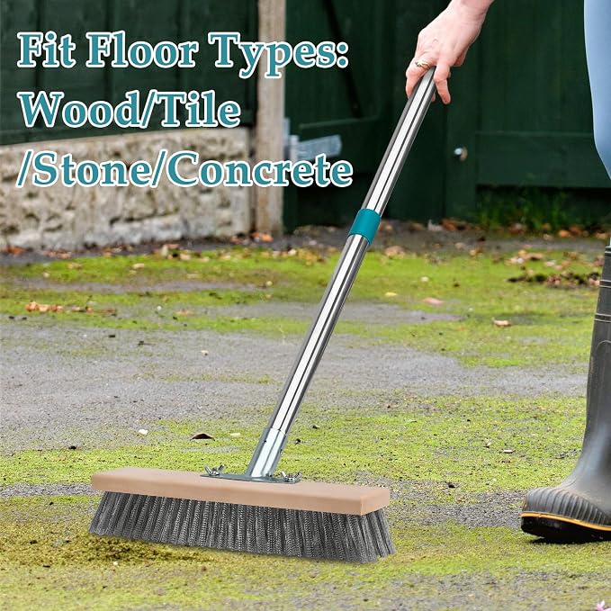 Stainless Steel Deck Scrub Brush - Image 5