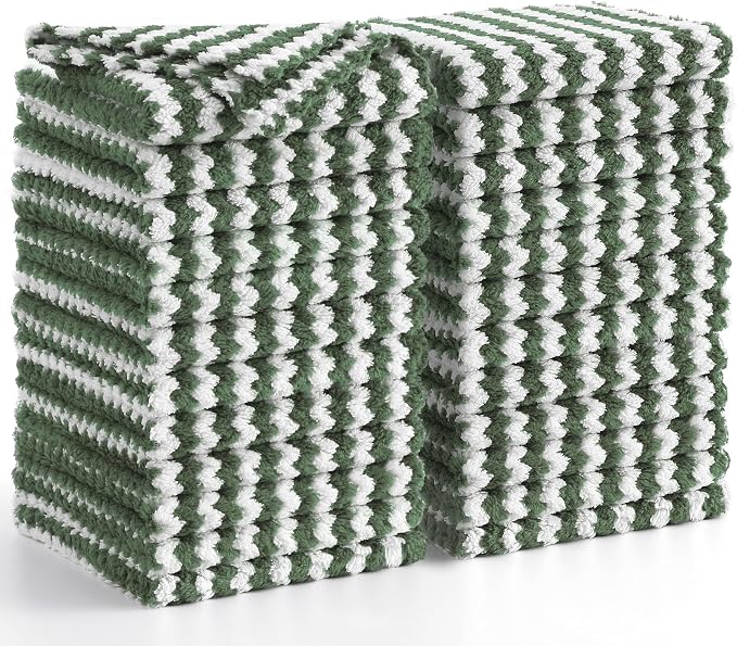 Homaxy 24 Pack Kitchen Dish Cloths, Ultra Soft and Absorbent Dish Towels by Homaxy