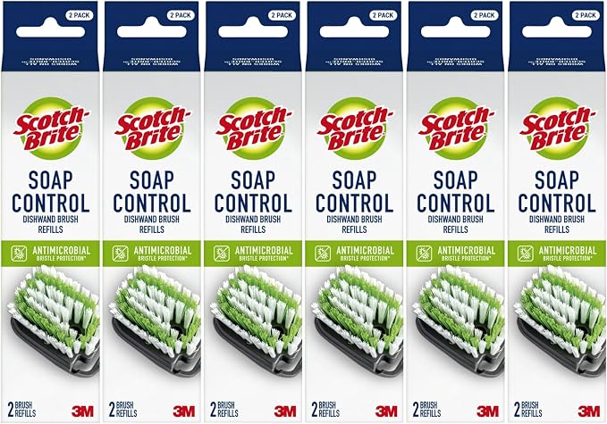 Scotch-Brite Soap Control Dishwand Brush Refills, Non-Scratch Scrub Brush Heads by Scotch-Brite