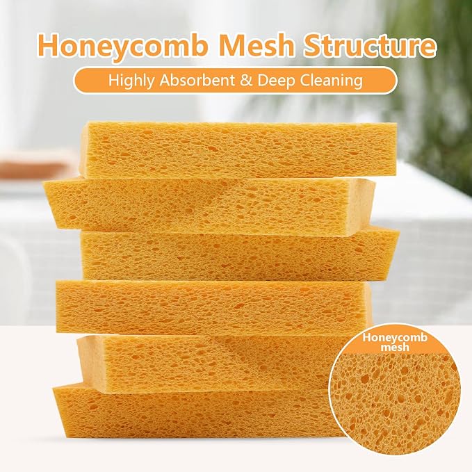 Cellulose Sponges, Large Size 4" x 6" x 1" - Image 4