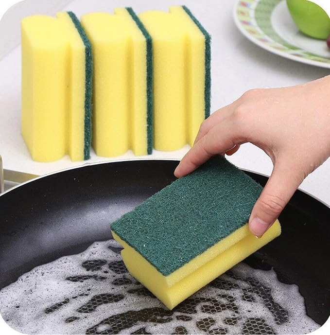 Heavy Duty Scrub Sponge, Dual-Sided Dish-Washing & Cleaning Sponge by HomeSmith
