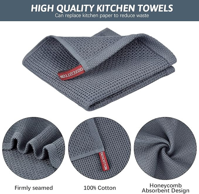 Nialnant 12 Pack Dish Cloths, 100% Cotton Dish Towels - Image 4
