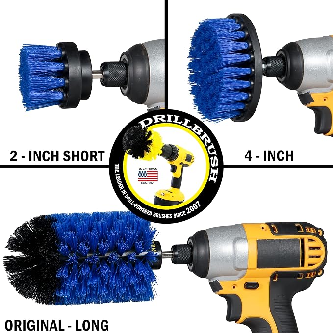 Blue Medium Stiffness Boat Brush Cleaning Set - Image 7