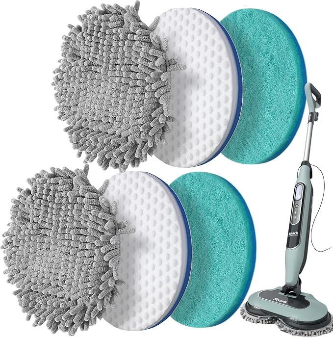 S7001 Upgraded Steam&Scrub Mop Pads Kit by Frescares