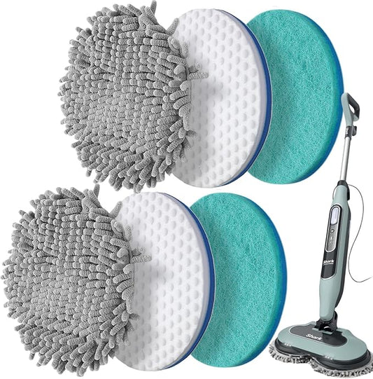S7001 Upgraded Steam&Scrub Mop Pads Kit by Frescares
