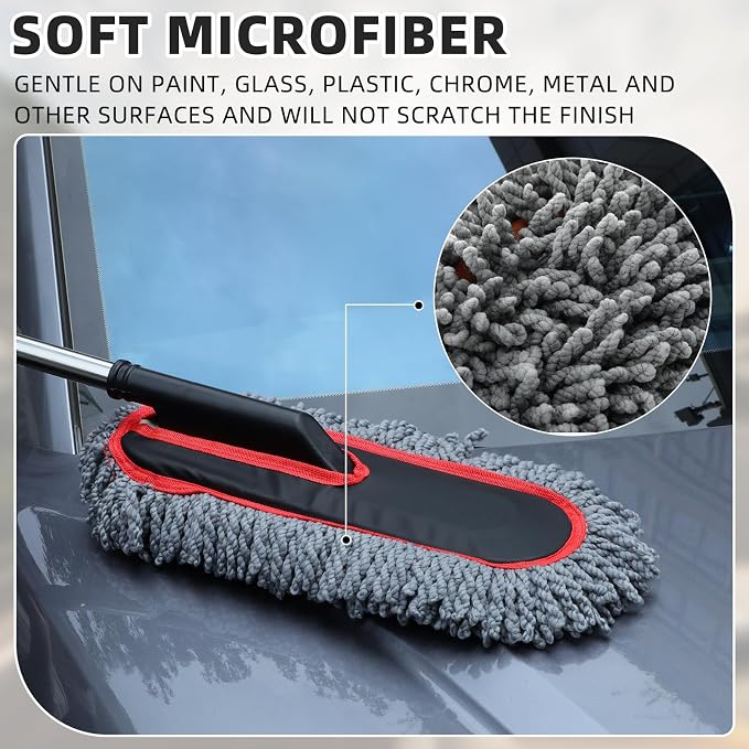 Tanlade 2 Pack Microfiber Car Duster Exterior Scratch Free - Image 2