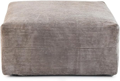 JACH 39.37" Oversized Ottoman Seater for Living Room, Deep Seat Extra Sofa Seater, Minimalist Chaise Ottoman, Modern Corduroy Ottomans for Living Room, Apartment, Light Brown ﻿