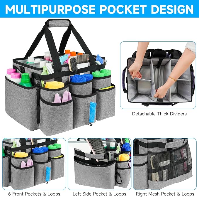 Large Rolling Cleaning Caddy Bag - Image 3