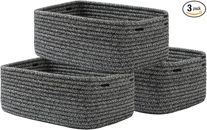 Small Woven Basket, 13.5 x 9.5 x 5 Inches, Storage Basket by KALLAX