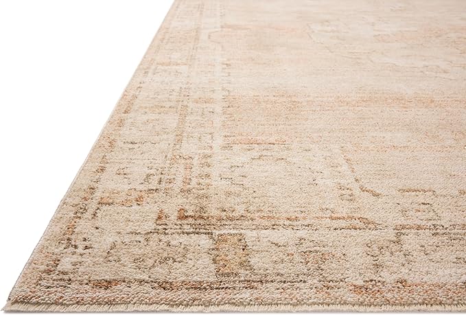 Loloi Chris Loves Julia Palma Collection PLM-02 Spice/Natural 2'-7" x 7'-6" Runner Rug Vintage Style Boho Living Room Bedroom Carpet