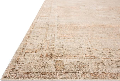 Loloi Chris Loves Julia Palma Collection PLM-02 Spice/Natural 2'-7" x 7'-6" Runner Rug Vintage Style Boho Living Room Bedroom Carpet