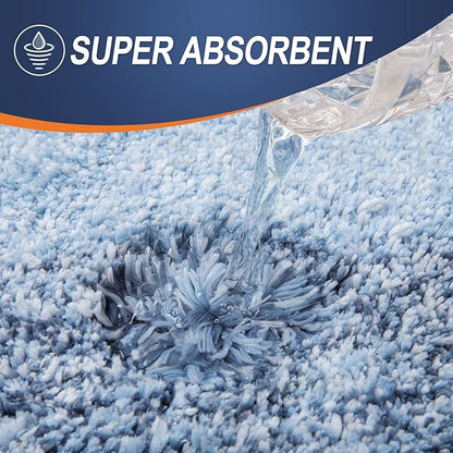 OLANLY Bathroom Rugs Mat 47x32, Extra Soft Absorbent Microfiber Bath Rugs, Rubber Backing, Quick Dry, Machine Washable Bath Mats for Bathroom Floor, Tub and Shower, Home Decor Accessories, Blue
