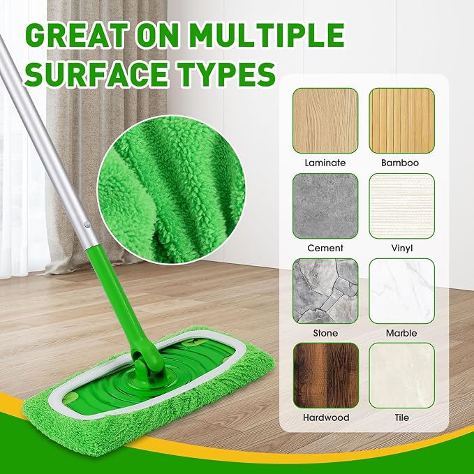 12Pcs Reusable Microfiber Mop Pads Compatible - Image 6