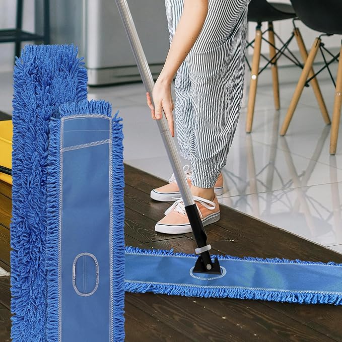 60 Inch Commercial Dust Mop Head: Replacement Medium Washable Industrial Mop - Image 7