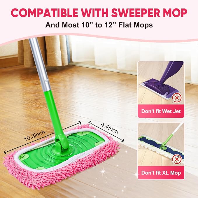 6-Pack Reusable Microfiber Mop Pads Compatible - Image 2