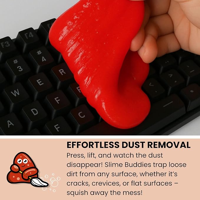Slime Buddies Cleaning Slime | 1 Lemon, 1 Apple, 1 Strawberry Scented Car - Image 4
