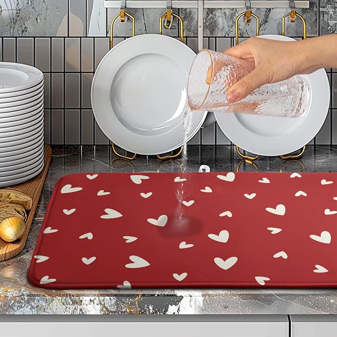 Valentine's Day Love Heart Dish Drying Mat - Image 5