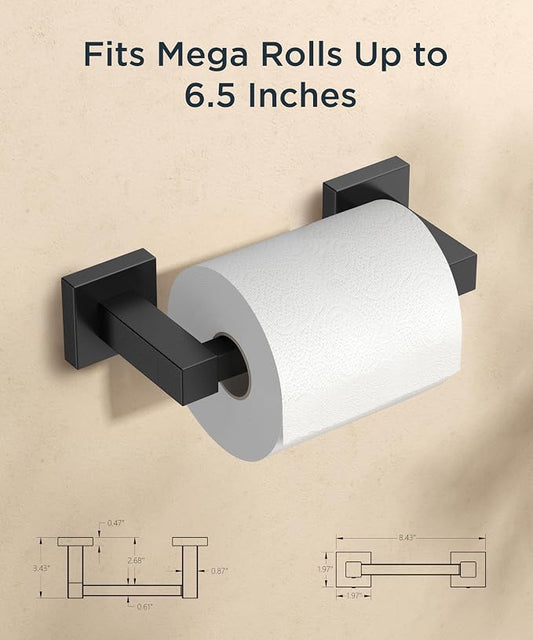 FORIOUS Toilet Paper Holder Wall Mount, Stainless Steel Rustproof Double Post - Image 2
