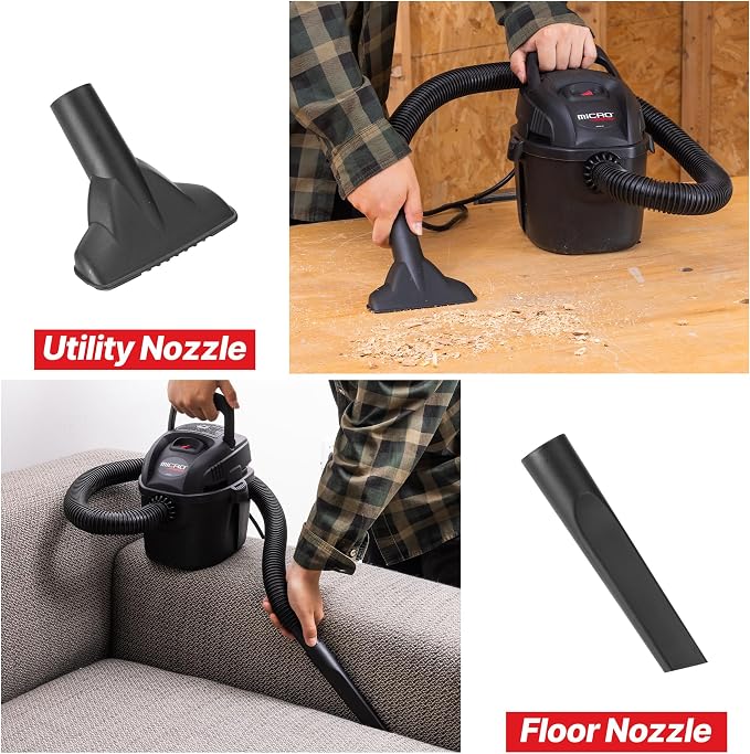 Shop-Vac 2021005 1 Gallon Micro Wet/Dry Vacuum, 1.0 Peak HP, 1.25 Inch Diameter - Image 5