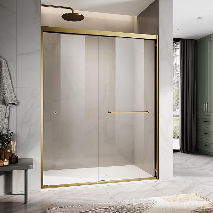 60" W x 72" H Double Sliding Frame Shower Door by UNIKOOSHOWERDOOR