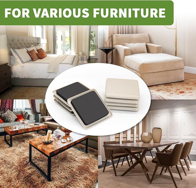 Furniture Sliders for Carpet 16 PCS - Image 6