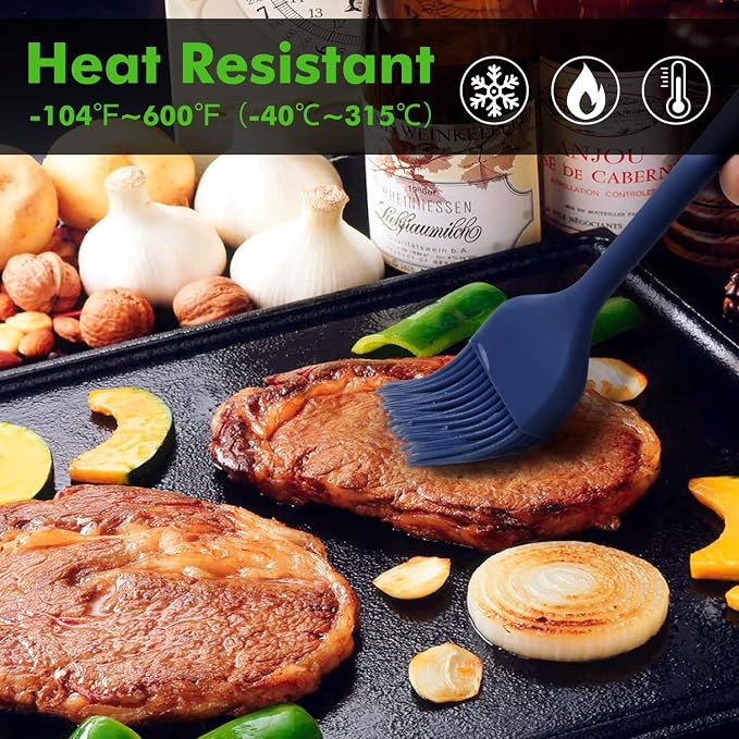 HOTEC 2 pieces Set Basting Brushes Silicone Heat Resistant Pastry Brushes - Image 4