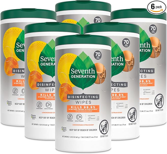 Seventh Generation Disinfecting Multi Surface Wipes, Botanical Disinfectant by SeventhGeneration