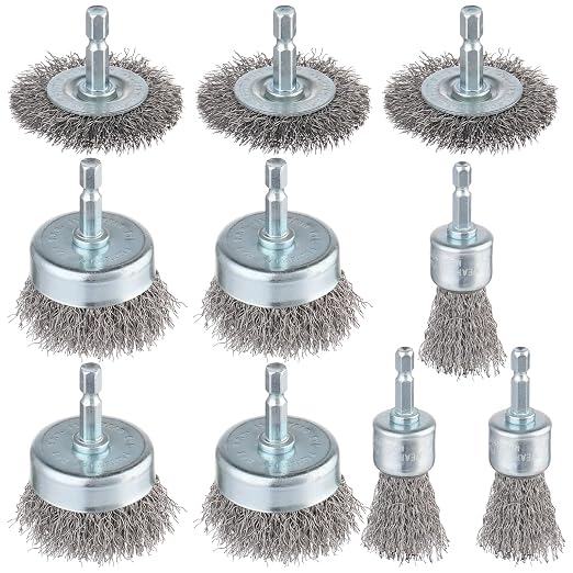 Rocaris 10-Pack Carbon Steel Wire Wheel, Pen Brush Set - Image 7
