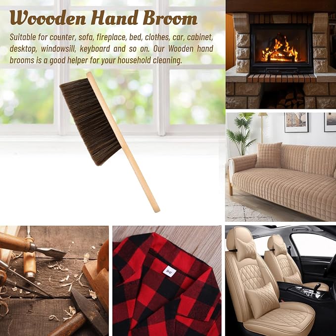 Woooden Hand Whisk Broom Small Hand Broom Dust Brush - Image 5