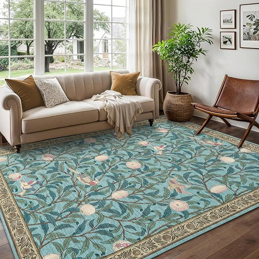 GarveeHome 8x10 Area Rugs for Living Room, Boho Leaf Rugs for Bedroom by GarveeHome