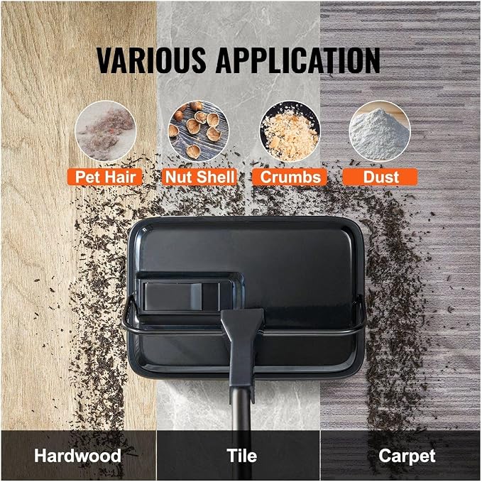 Carpet Sweeper - 7.87" Manual Floor Sweeper - Image 6