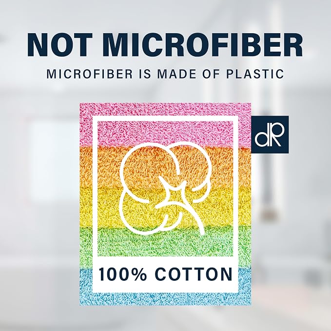 DecorRack 10 Pack 100% Cotton Wash Cloth, Luxurious Soft, 12 x 12 inch Ultra - Image 7