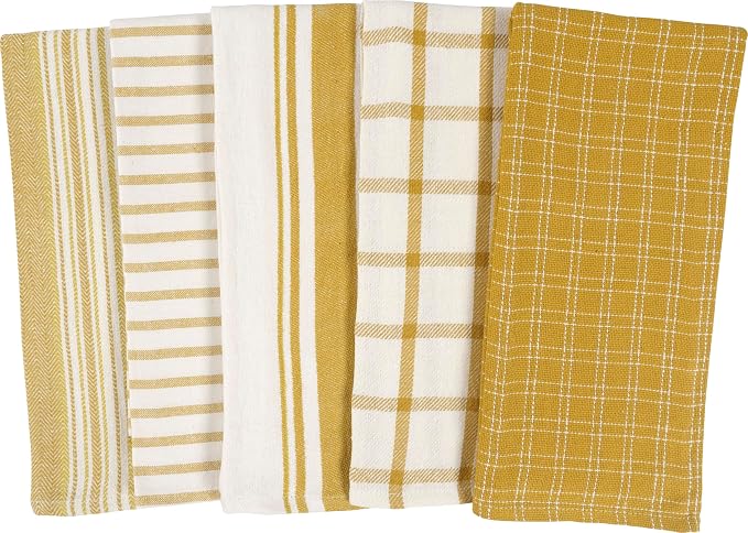KAF Home Assorted Flat Kitchen Towels | 100% Cotton - Image 2