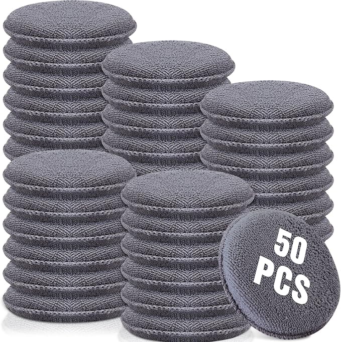 Tanlade 50 Pcs Car Detailing Microfiber Applicator Pad Wax Applicator Wash by Tanlade