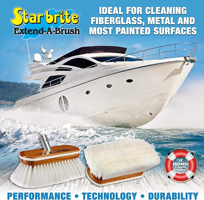 STAR BRITE 8" Premium Cleaning Brush – Synthetic Wood Block - Image 3