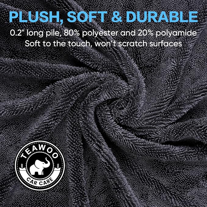 Shiny Wipes Shower Cleaning Cloth, Ultra Absorbent Car Drying Towel, 2 Pack 16 - Image 4