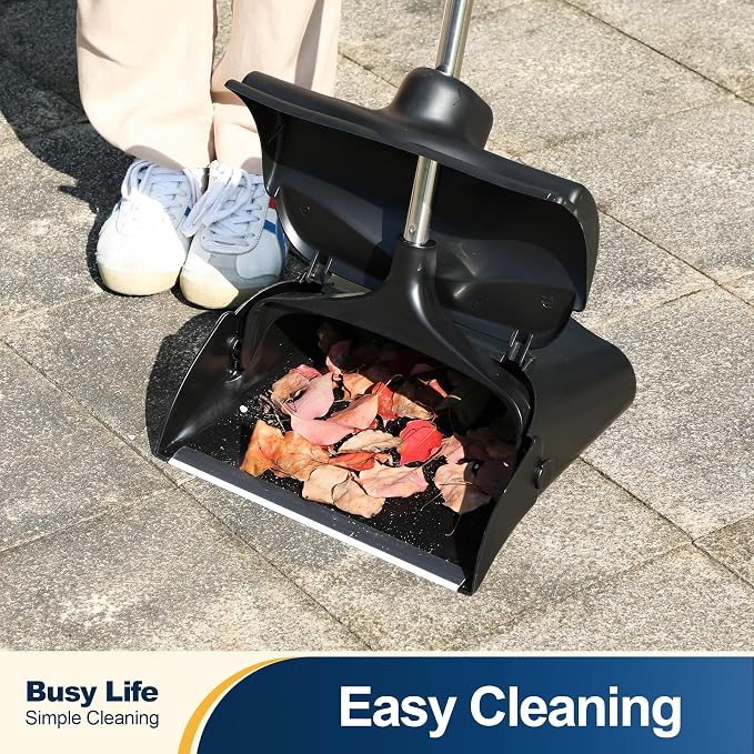 Yocada Commercial Dustpan with Wheels and Windproof Cover Indoor&Outdoor - Image 4