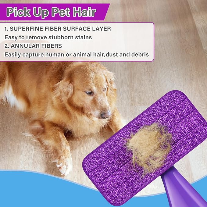 Reusable Mop Pads for Swiffer WetJet, Wet Pads Refills for 12'' Spray Mop - Image 5