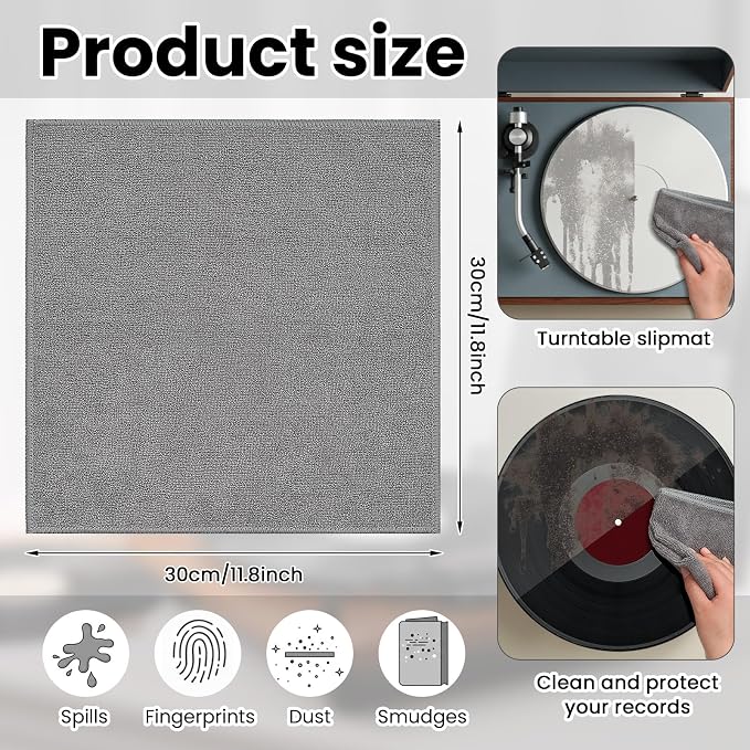 Honeydak 8 Pack Microfiber Record Cleaning Cloth, TV Screen, Musical Instrument - Image 2