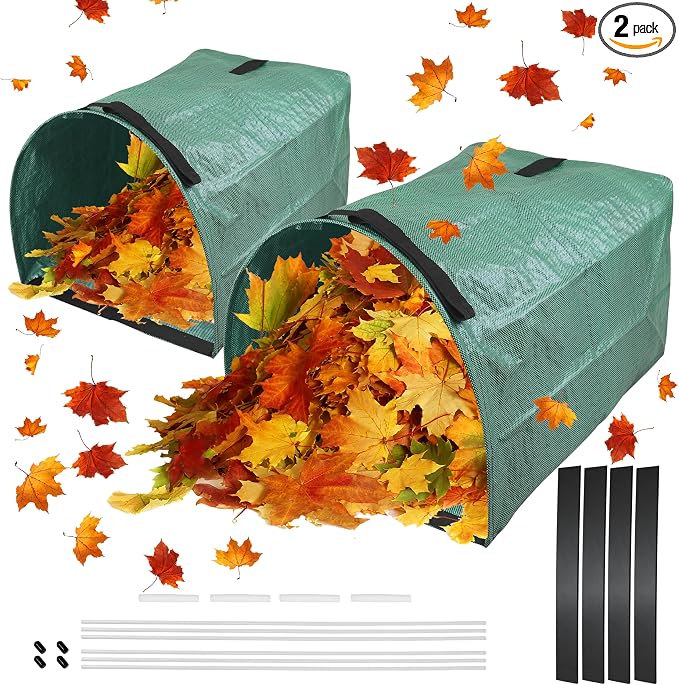 PHYEX 2 Pack 53-Gallon Reusable Leaf Bags by PHYEX